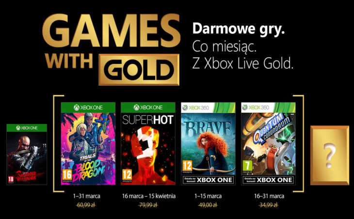 Marcowa oferta dodatkowych gier Games with Gold dla abonentów Xbox Live Gold