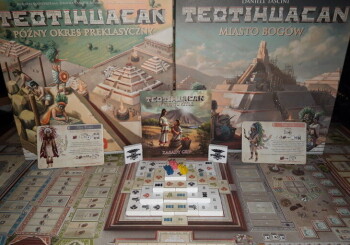 We need priests and priestesses! - a review of additions to the board game "Teotihuacan" - "Late pre-classical period" and "In the shadow of Xitle".