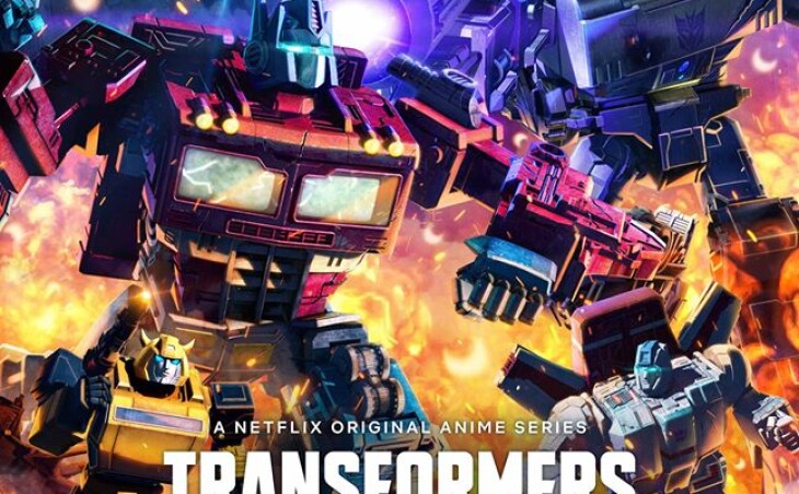 Plakat anime od Netflix Transformers war for Cybertron: Siege