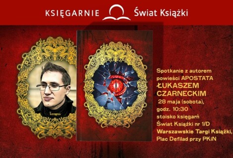 Spotkanie z autorem „Apostaty", Łukaszem Czarneckim