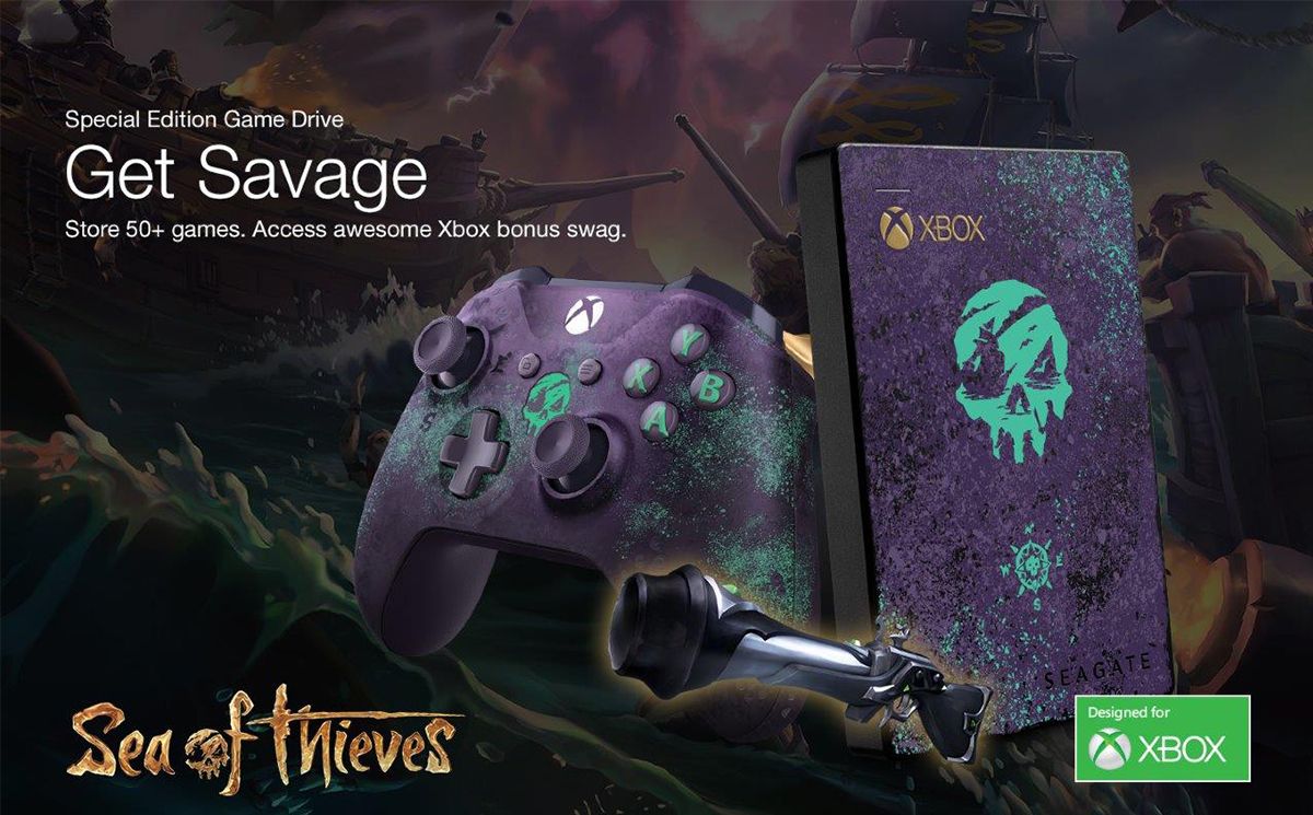 Przechowuj swoje gry, jak skarby, dzięki Seagate Sea of Thieves Game Drive do konsoli Xbox