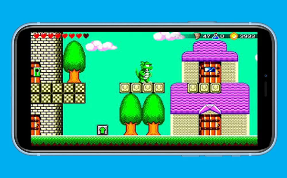 old school Wonder Boy: The Dragon's Trap view for iOS