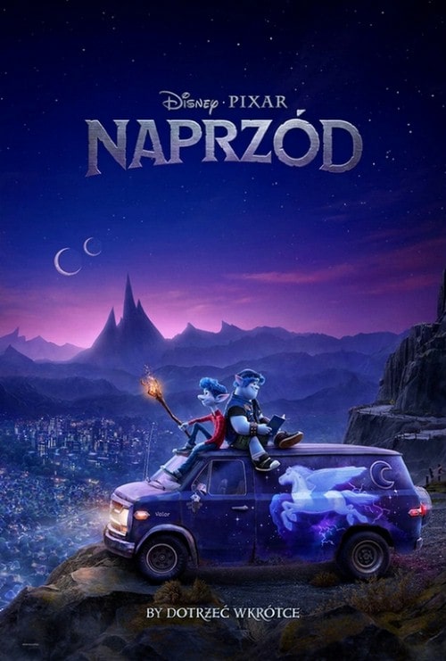 Plakat animacji Naprzód od Disney i Pixar