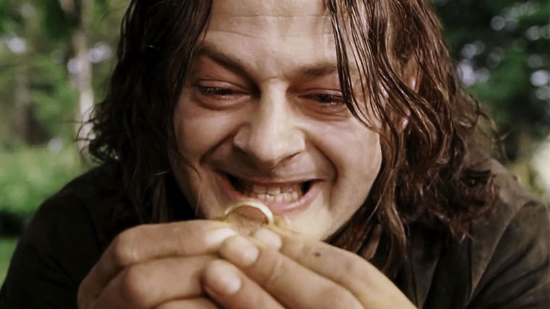 Tolkien Sméagol/Gollum i pierścień