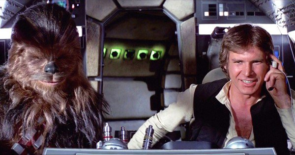 Han Solo i Chewbacca z Gwiezdnych Wojen