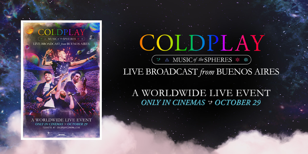 Five movie premieres and a live Coldplay concert at Cinema City
